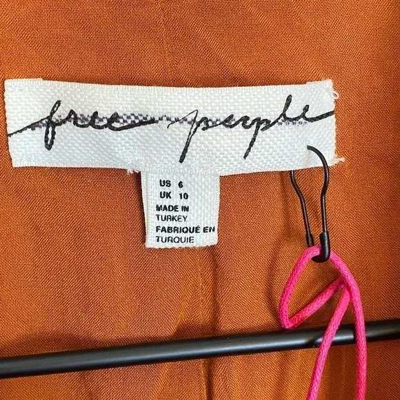 New! Free People Maggie Blazer Jacket Burnt Orange - Picture 5 of 6